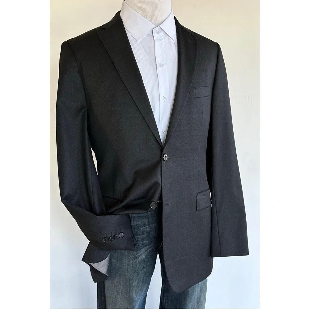 HUGO BOSS Mens Blazer Sport Coat Casual Jacket Size 40L Wool Pasolini Movie